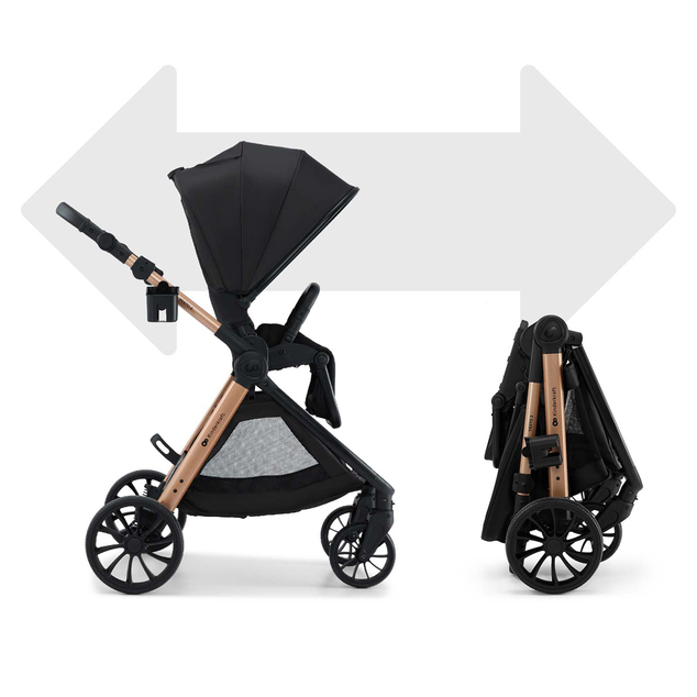 KINDERKRAFT Kombikinderwagen Vesto 2 3in1 Schwarz