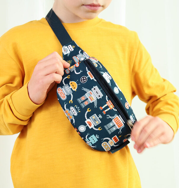 A Little Lovely Company - sac banane pour enfants - robots