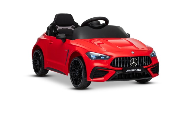 Elektrické autíčko Mercedes CLE 12V s pohonom zadných kolies, červené, Jednomiestne, Lítio