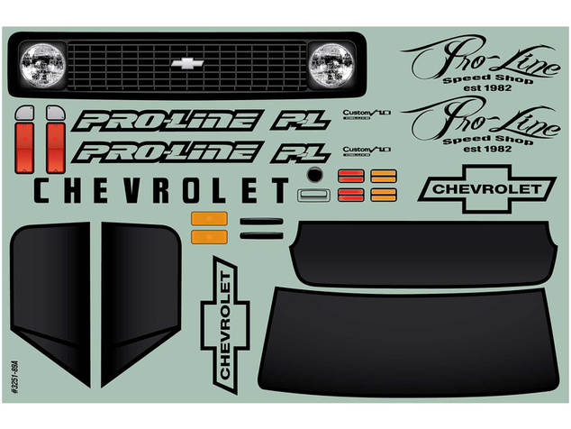 Pro-Line karoséria 1:10 Chevrolet C-10 1972 šedá (Stampede, Granite)