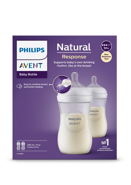 Philips AVENT Flasche Natural Response 260 ml, 1m+ 2 Stk