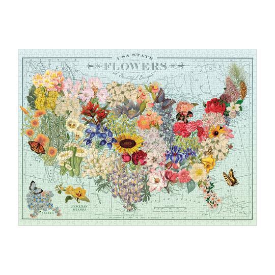 Galison Puzzle Cvijeće SAD 1000 dijelova