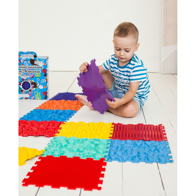 Ortek Masážna ortopedická podložka Puzzle "Mix" 25 prvkov