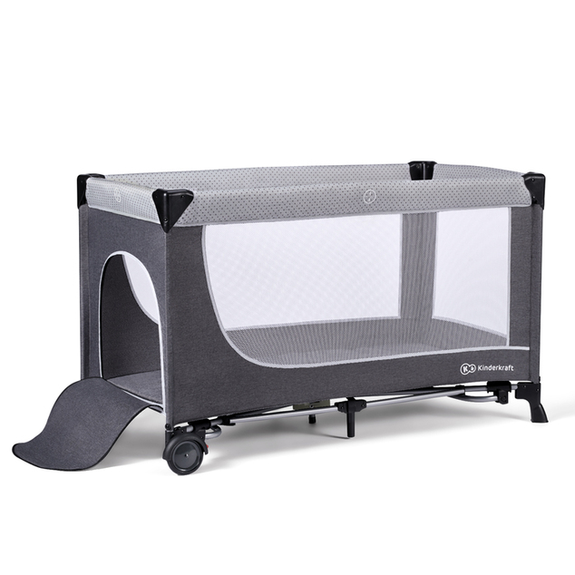 KINDERKRAFT Postieľka cestovná Leody Grey