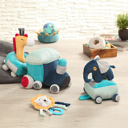 BABYONO Jouet éducatif Safari train 0m+
