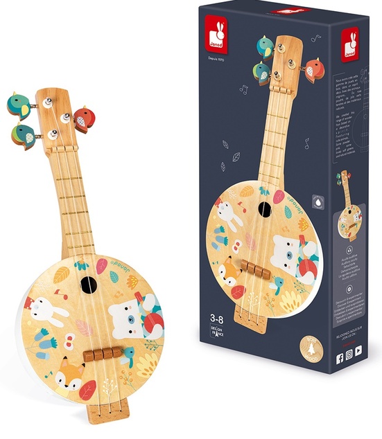 Janod Pure guitarra infantil para los más pequeños Banjo