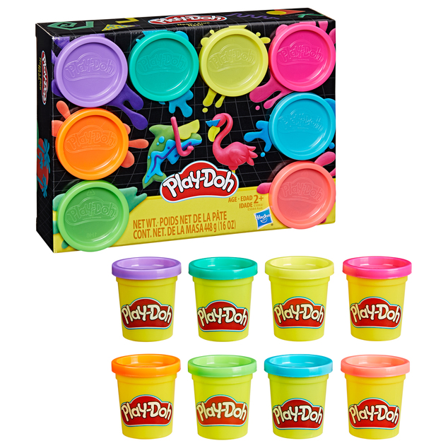 HASBRO - Play-Doh Produkt 8er-Pack Becher sortiert, 4 Packungen, 2 Arten