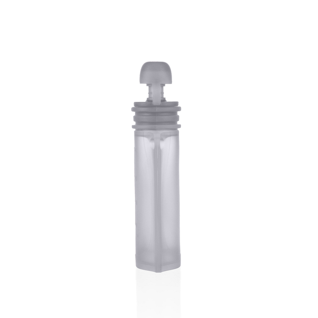 Bolsa de silicona rellenable para comida infantil, Transparent Grey