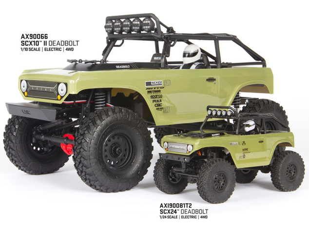 Axial SCX24 Deadbolt 1:24 4WD RTR červený