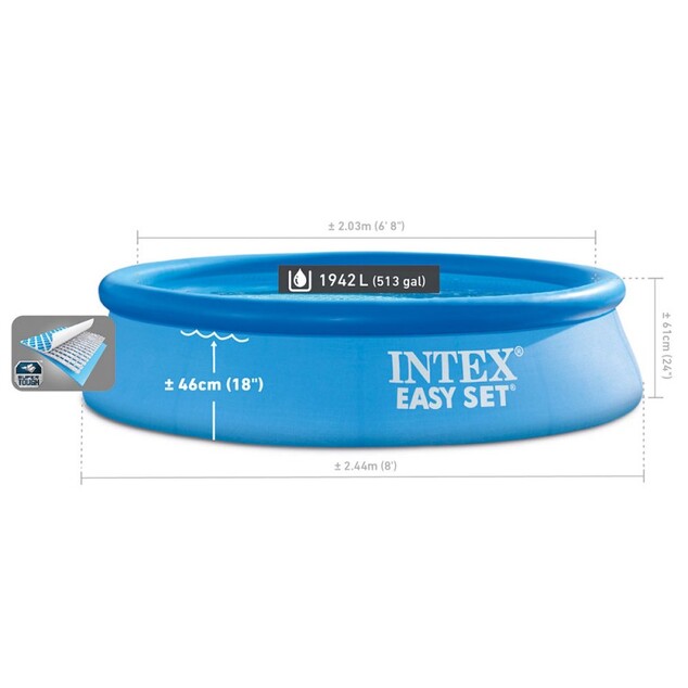 Záhradný bazén INTEX 28106 Easy Set 244 x 61 cm