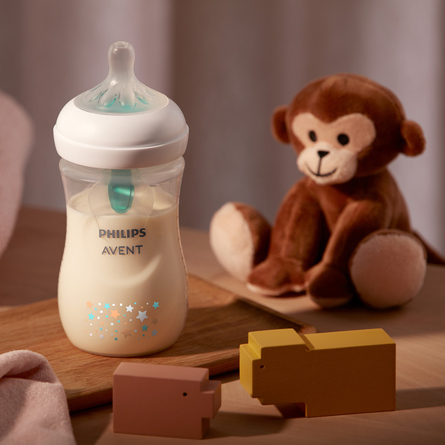 Philips AVENT Fľaša Natural Response s ventilom AirFree 260 ml, 1m+ medveď