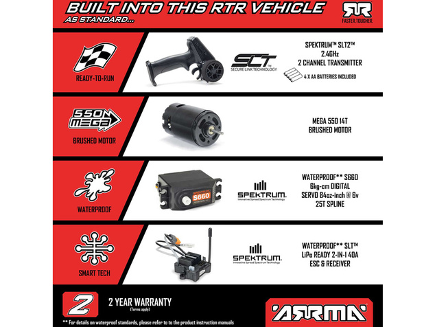 Arrma Gorgon 1:10 Smart RTR oceľová