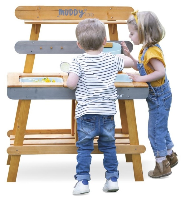 Janod Cuisine extérieure en bois pour enfants Muddy Lab