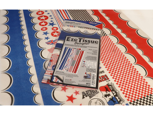 Eze Tissue-Beschichtungspapier 13,5 g / m2 75 x 50 mit Mustern (2 Stück)