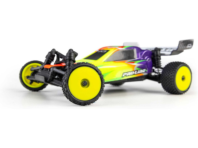 Pro-Line kolo 1:24 kobercové, přední Wedge, zadní Prism, disk žlutý Hex 7mm (4): Losi Micr
