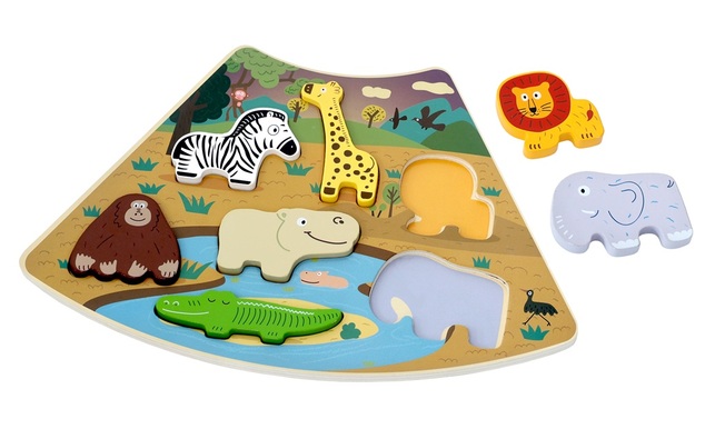 2Kids Toys Fa puzzle Safari összekapcsolható