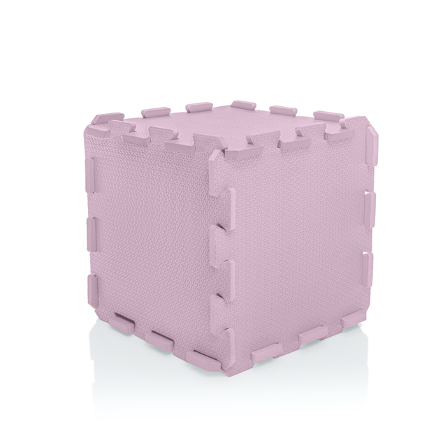 Penová podložka Puzzle 30x30 cm 9ks, Sugar Pink