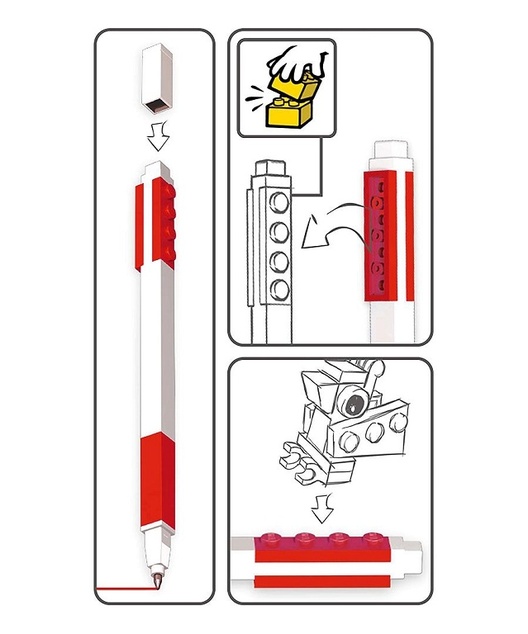 LEGO Zselés toll minifigurával, piros