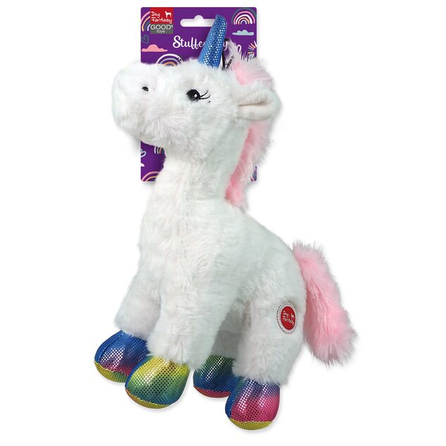 Hračka Dog Fantasy Stuffed Toy jednorožec pískací mix farieb 26cm