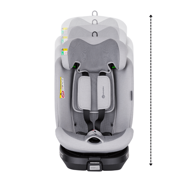 PETITE&amp;MARS Столче за кола Twistguard Pro i-Size Gentle Grey Air 40-150 cm(0-36 kg)