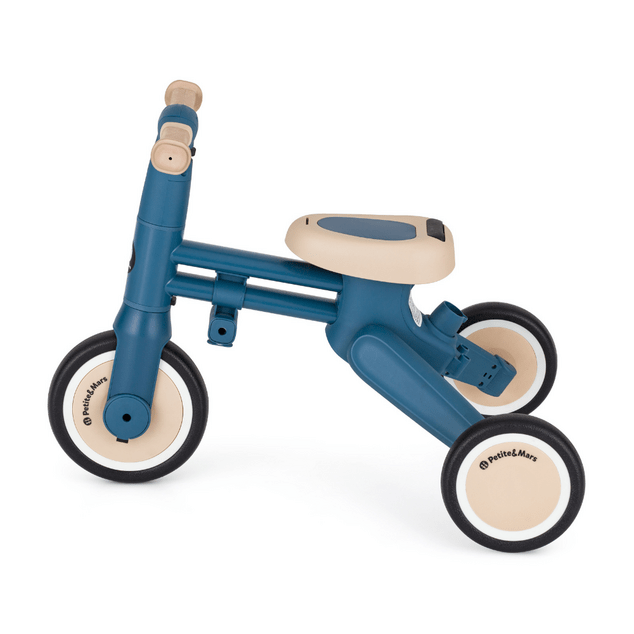 PETITE&amp;MARS Tricycle multifonction 4 en 1 Drift Ocean Blue