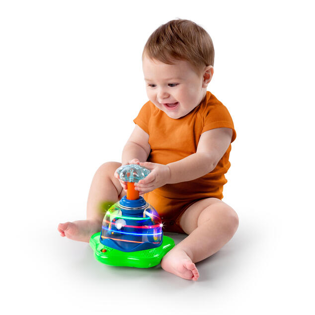 BRIGHT STARTS Glazbena igračka light Press &amp; Glow Spinner 6m +