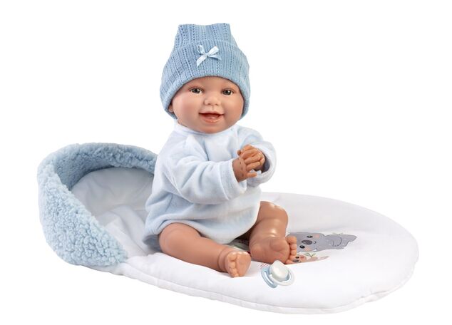 Llorens 63805 NEW BORN - muñeca bebé realista con sonidos y cuerpo de tela suave