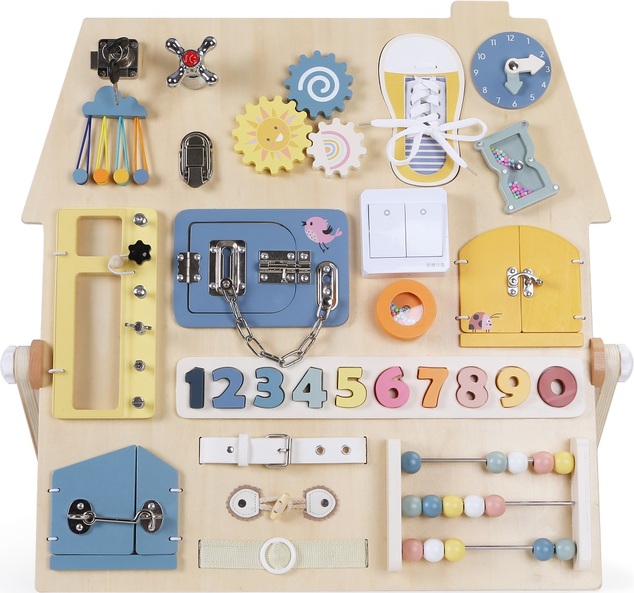 2Kids Toys Activity board Senzorická doska Domček