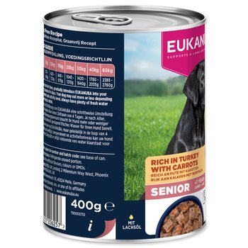 Konzerva EUKANUBA Senior bohatá na morčacie s mrkvou 400 g