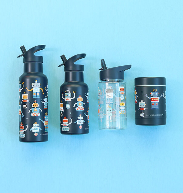 A Little Lovely Company - bouteille en acier inoxydable, 350 ml - robots