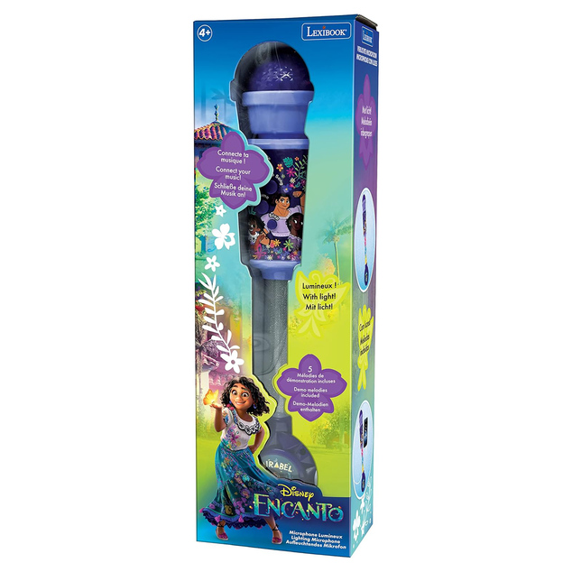 Lexibook Micrófono luminoso de moda Disney Encanto con melodías