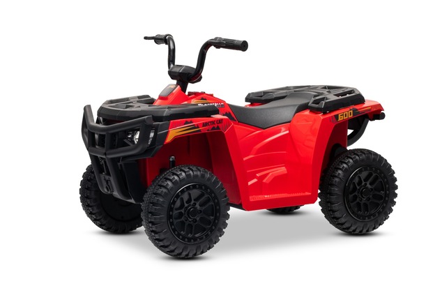 Licencovaná elektrická štvorkolka Arctic Cat 12V so zadným pohonom, červená, LED svetlá, L