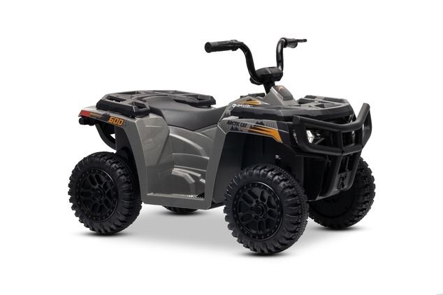 Licencovaná elektrická štvorkolka Arctic Cat 12V so zadným pohonom, sivá, LED svetlá, Líti