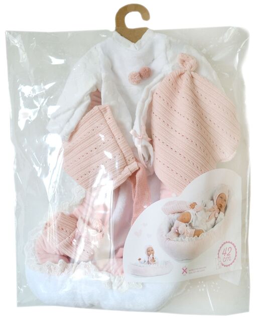 Llorens M740-88 oblečenie pre bábiku bábätko NEW BORN veľkosti 40–42 cm s doplnkami