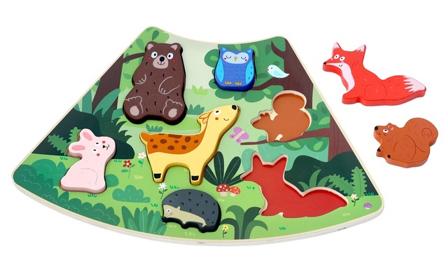 2Kids Toys Fa puzzle Erdő állatok összekapcsolható