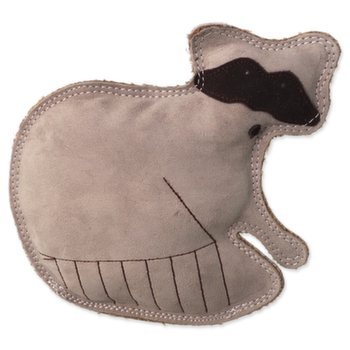 Hračka Dog Fantasy Dura-fused medvedík čistotný pískací, koža a juta 18,5cm