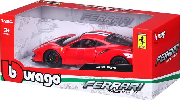 Bburago 1:24 Ferrari  TOP 488 Pista (red)