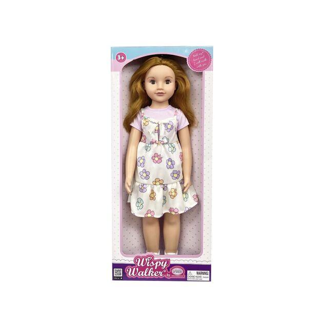 Laufende Puppe im Blumenkleid 70 cm