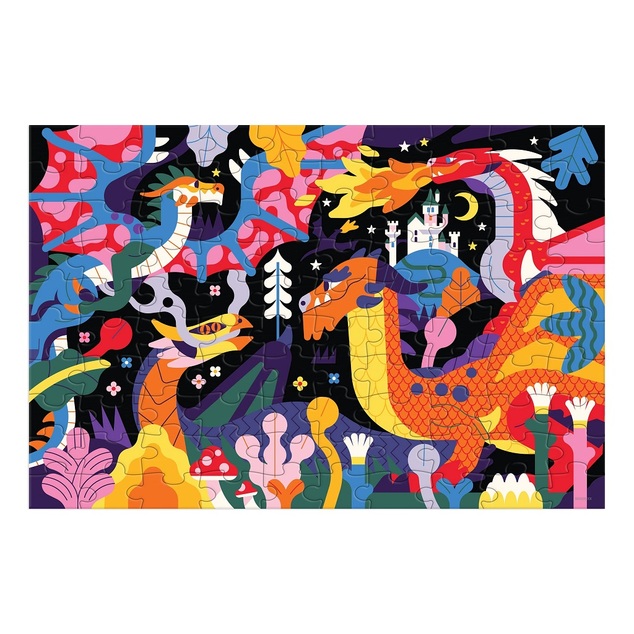 Mudpuppy Puzzle Draci - svieti v tme 100 dielikov