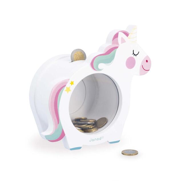 Janod Holzspardose Einhorn