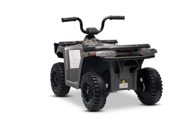 Licencovaná elektrická štvorkolka Arctic Cat 12V so zadným pohonom, sivá, LED svetlá, Líti