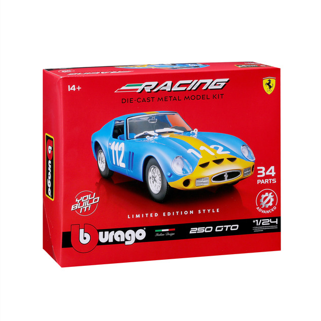 Bburago 1:24 Ferrari Racing Model KIT - stavebnica GTO 250 Blue