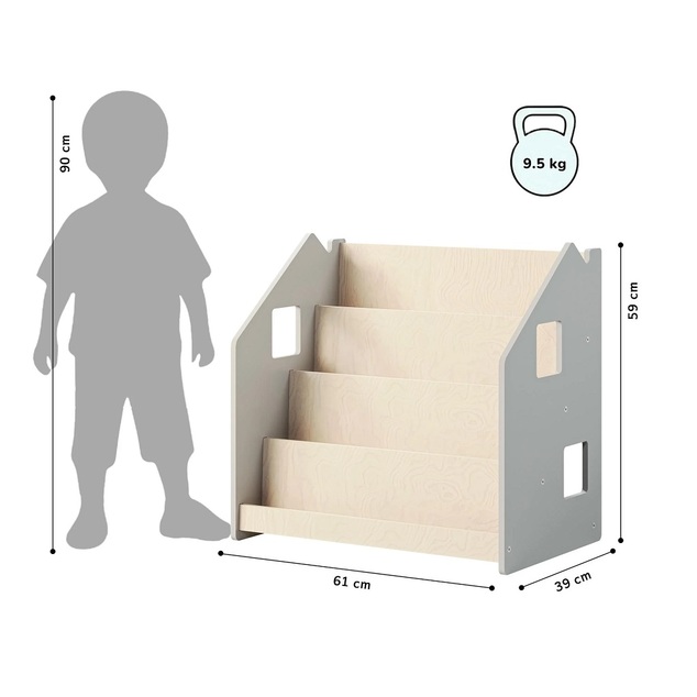 BusyKids Stojan na knihy šedý