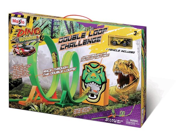 Maisto - Cyber Racers set, FM100 Dino Adventure Double Loop Challenge