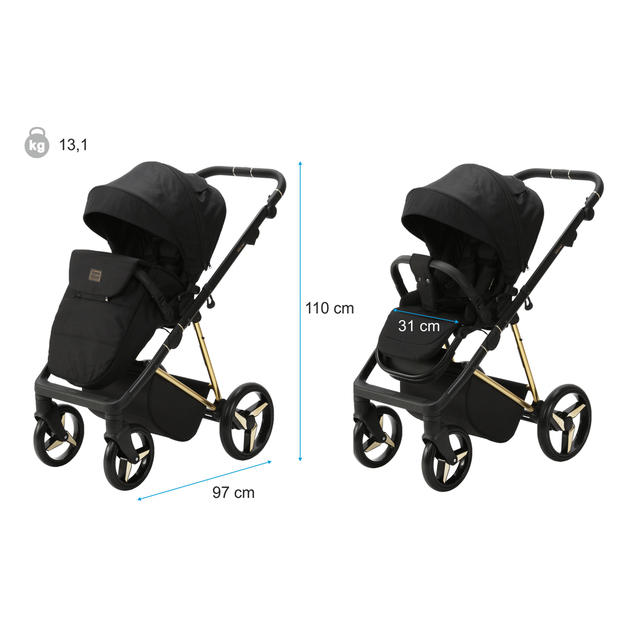 ADAMEX Poussette combinée Quantum Special Edition Grey/Silver