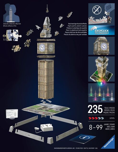 Ravensburger Iconics: Big Ben (Nočná edicia)