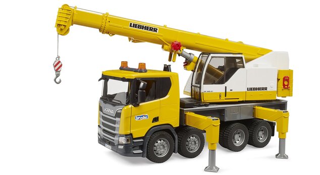 Bruder Camión Scania con grúa Liebherr