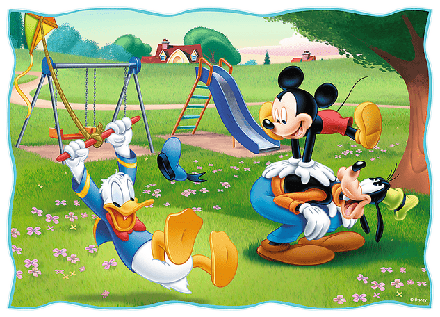 Trefl Puzzle 4v1 - Mickeyho pekný deň  / Disney Standard Characters
