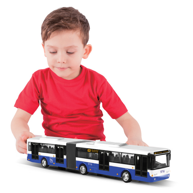Kĺbový autobus ktorý hlási zastávky česky 36 cm