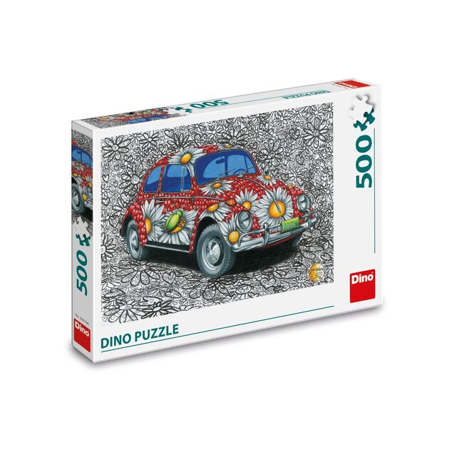 Puzzle Maľovaný VW Chrobák 500 dielikov